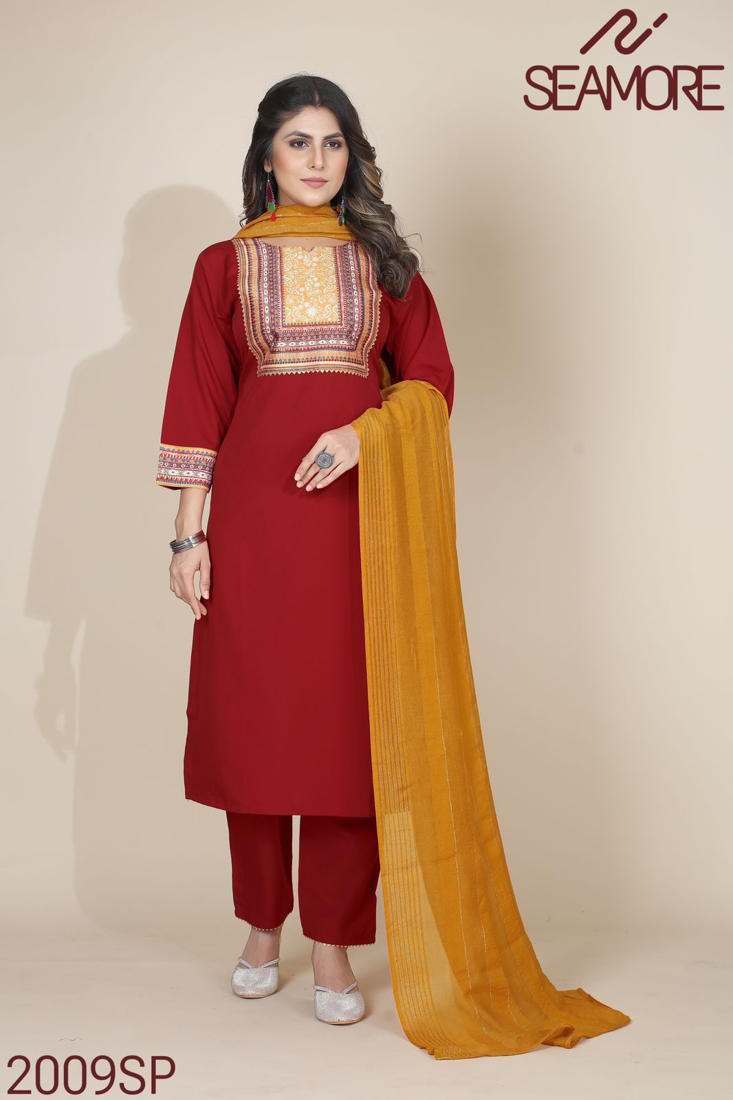 Pooja Plus 2 By Seamore Best Kurti With Bottom Dupatta Wholesale Shop In Surat